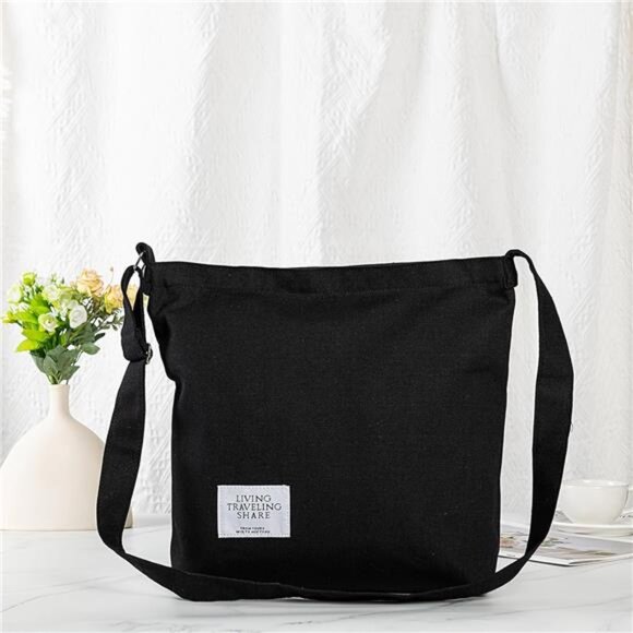 Covelin Women's Retro Large Size Canvas Shoulder Bag Hobo Crossbody Handbag - Picture 4 of 8